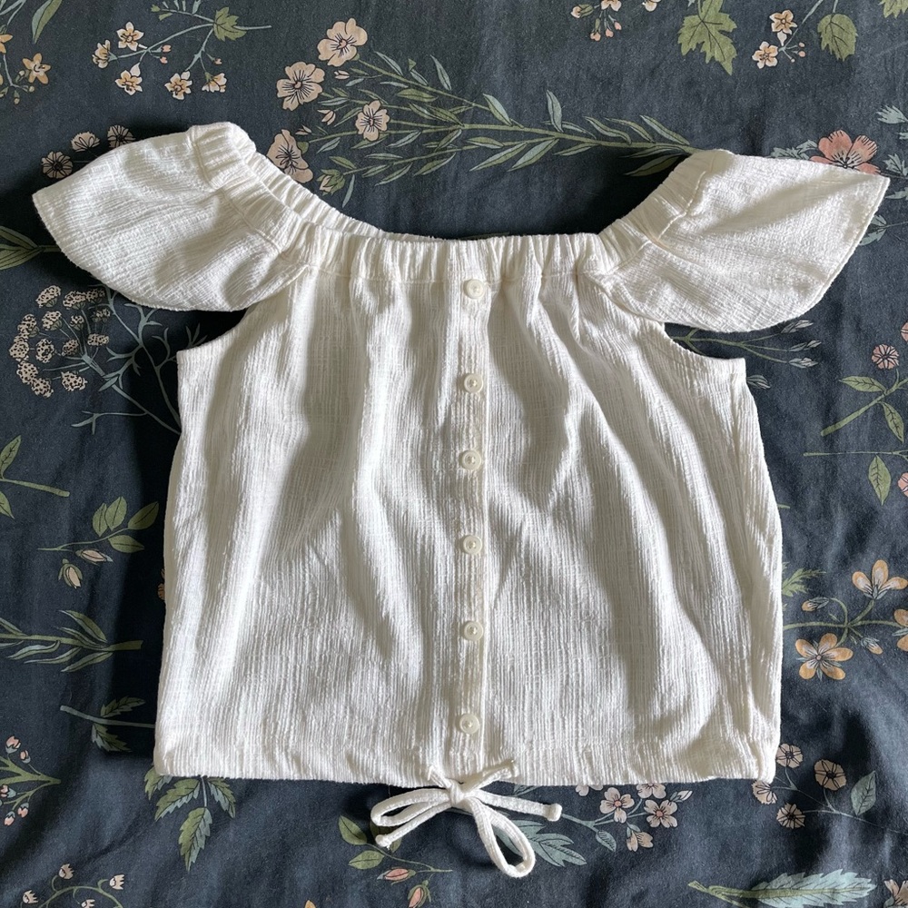 Madewell Top XS off the shoulder